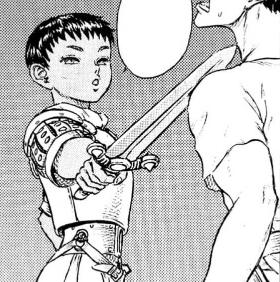 Меч Каски в первом бою с Гатсом