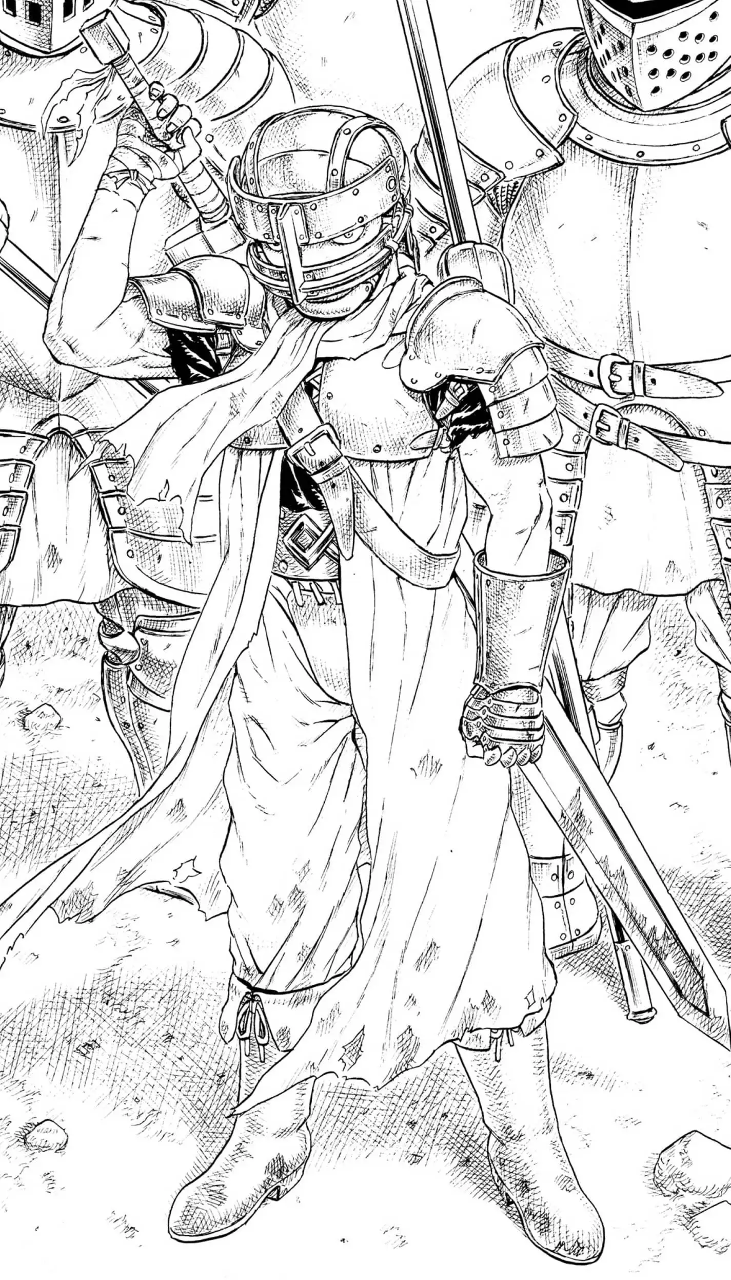 Снаряжение Гатса после побега из отряда Гамбино и второй меч